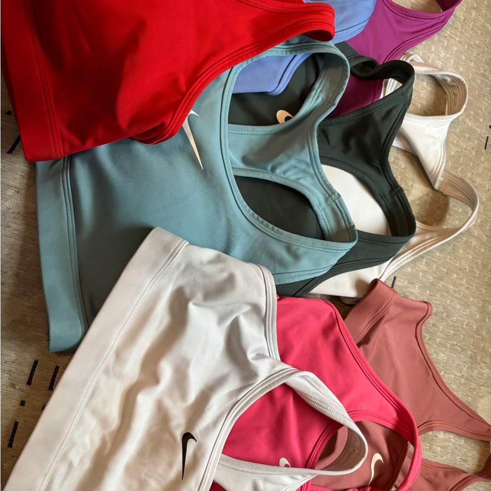 Nike Women's Scoop Sports Bras — Red, Teal, Pink, White, Purple, Black